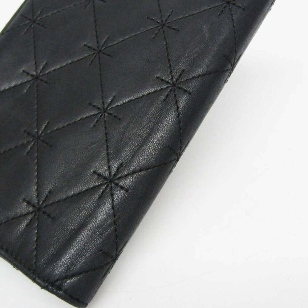 CHANEL Authentic Black Lambskin Leather Logo Wallet - Picture 12 of 16